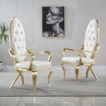 DC87 Leather and Stainless Steel Dining Chairs by Artisan Furniture Dining Chair & Bench Mobilia Cleopatra 19 DC87 Leather and Stainless Steel Dining Chairs by Artisan Furniture 19