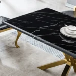 DT201GMB Marble Dining Room Table Legs Metal by Artisan Furniture - Image 2