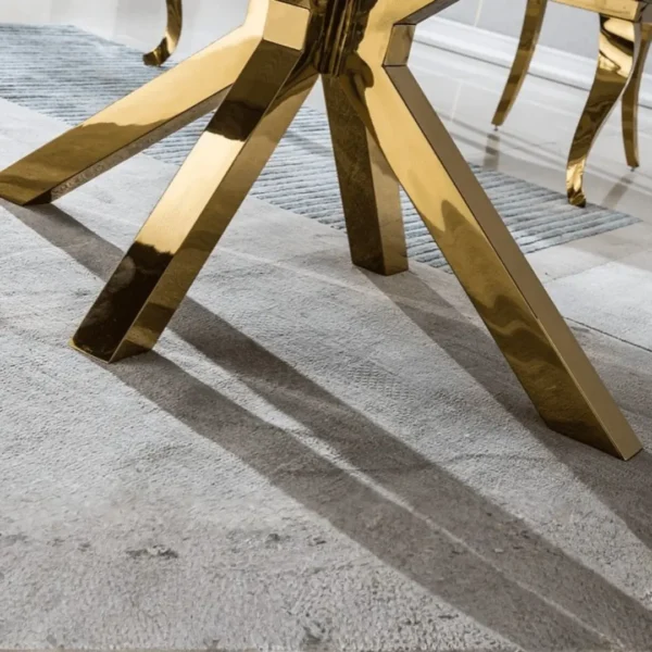 DT201GMB Marble Dining Room Table Legs Metal by Artisan Furniture - Image 8