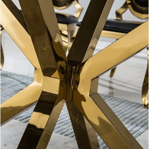 DT201GMB Marble Dining Room Table Legs Metal by Artisan Furniture - Image 6