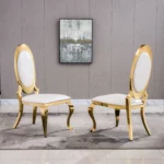 DCK68 White Leatherette Dining chairs by Artisan Furniture Dining Chair & Bench Mobilia Cleopatra 22 DCK68 White Leatherette Dining chairs by Artisan Furniture 22