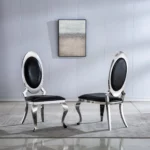 DCK68 White Leatherette Dining chairs by Artisan Furniture Dining Chair & Bench Mobilia Cleopatra 23 DCK68 White Leatherette Dining chairs by Artisan Furniture 23