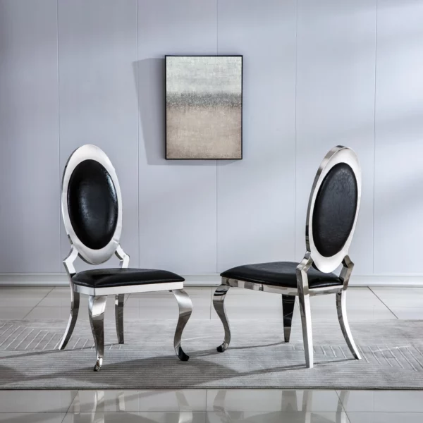 DCK68 White Leatherette Dining chairs by Artisan Furniture 16