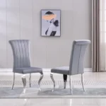 DCK86 Two Dining chairs with Stainless Steel Legs by Artisan Furniture
