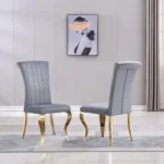 DCK86 Two Dining chairs with Stainless Steel Legs by Artisan Furniture - Image 2