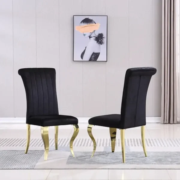 DCK86 Two Dining chairs with Stainless Steel Legs by Artisan Furniture - Image 4