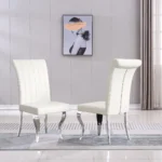 DCK86 Two Dining chairs with Stainless Steel Legs by Artisan Furniture - Image 6