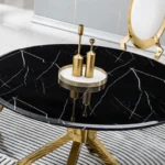 DT203GMB Round Marble Dining Table by Artisan Furniture - Image 5