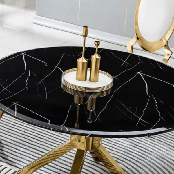 DT203GMB Round Marble Dining Table by Artisan Furniture - Image 5