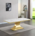 RDT335GM Marble Top Dining Table by Artisan Furniture 17