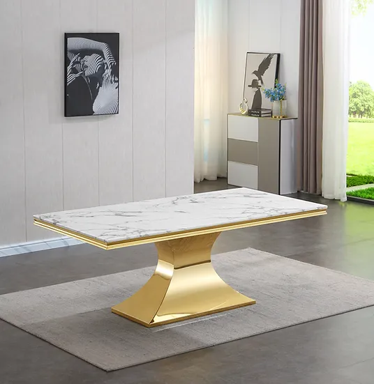 RDT335GM Marble Top Dining Table by Artisan Furniture