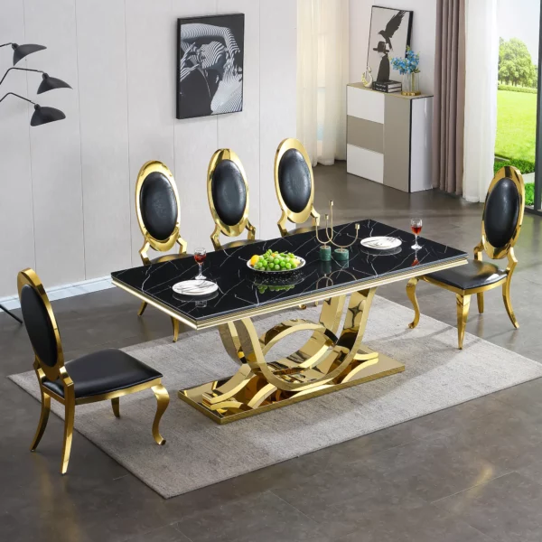 RDT315GM Marble Top Dining Table by Artisan Furniture 8
