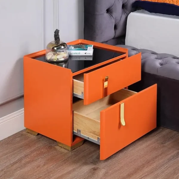 NS001O Burnt Orange Nightstand by Artisan Furniture - Image 2