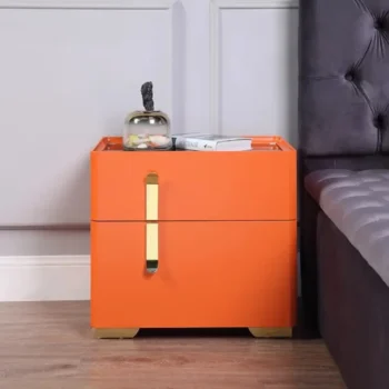 NS001O Burnt Orange Nightstand by Artisan Furniture