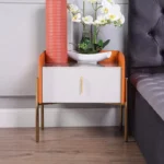NS006IVO Orange Wood Nightstand by Artisan Furniture