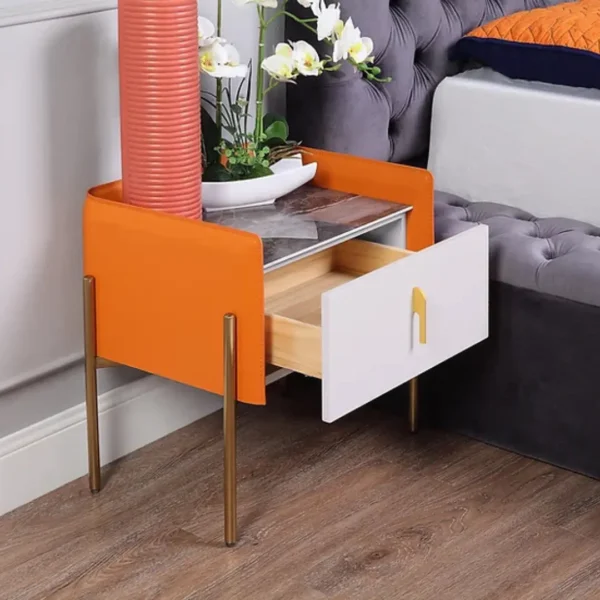 NS006IVO Orange Wood Nightstand by Artisan Furniture - Image 2