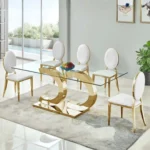 Tempered Glass Dining Table RDT313G by Artisan Furniture