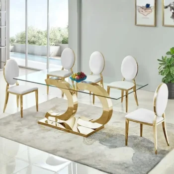 Tempered Glass Dining Table RDT313G by Artisan Furniture