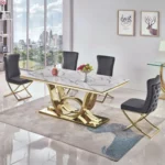 RDT315GM Marble Top Dining Table by Artisan Furniture