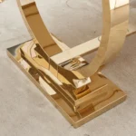 Black Marble Gold Finish Dining Table RDT316GM by Artisan Furniture - Image 5