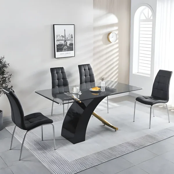 RDT319 Tempered Glass Dining Room Table by Artisan Furniture - Image 3