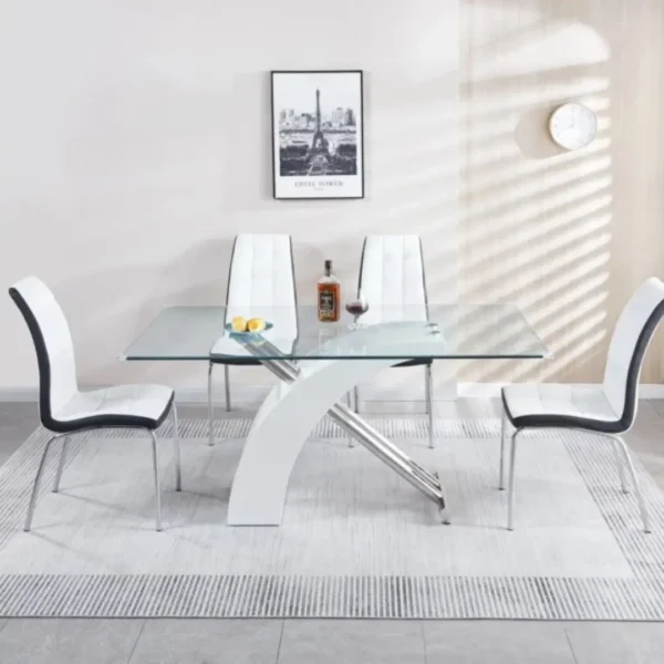 RDT319 Tempered Glass Dining Room Table by Artisan Furniture - Image 8