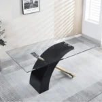 RDT319 Tempered Glass Dining Room Table by Artisan Furniture - Image 5