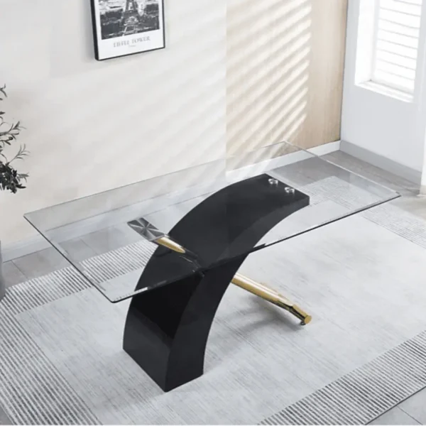 RDT319 Tempered Glass Dining Room Table by Artisan Furniture - Image 5