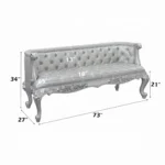 Valkyrie Leather Bench by ACME - Image 2