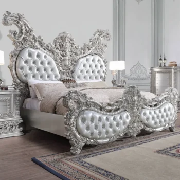 Leather Eastern King Bed