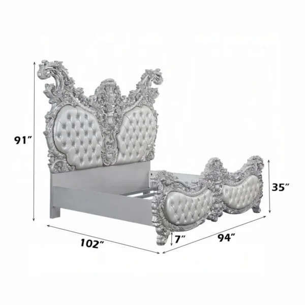 Valkyrie Leather Eastern King Bed by ACME - Image 5
