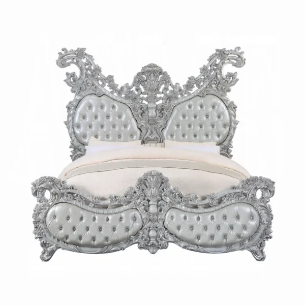 Valkyrie Leather Eastern King Bed by ACME - Image 2
