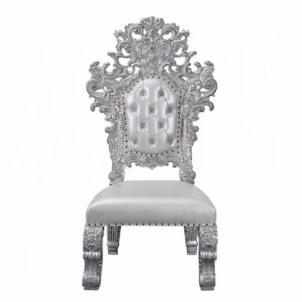 Valkyrie Leather Side Chair Set of 2 by ACME - Image 2