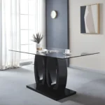 RDT399 Dining Table with Tempered Glass Top by Artisan Furniture
