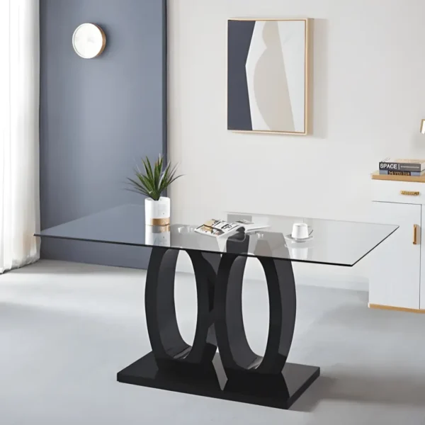 RDT399 Dining Table with Tempered Glass Top by Artisan Furniture - Image 2