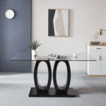 RDT399 Dining Table with Tempered Glass Top by Artisan Furniture - Image 5