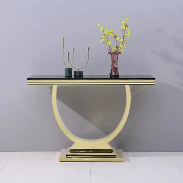ST316GMB Black Marble Console Table by Artisan Furniture - Image 2