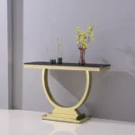 ST316GMB Black Marble Console Table by Artisan Furniture