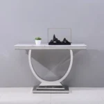 White Marble Console Table ST316SM by Artisan Furniture - Image 2