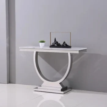 White Marble Console Table ST316SM by Artisan Furniture