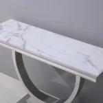 White Marble Console Table ST316SM by Artisan Furniture - Image 3