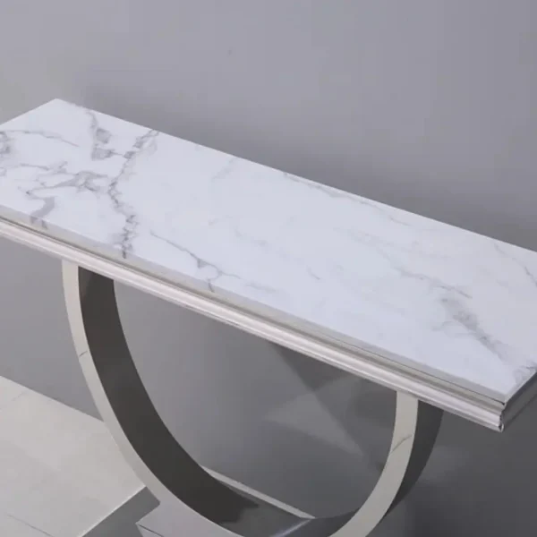 White Marble Console Table ST316SM by Artisan Furniture - Image 3