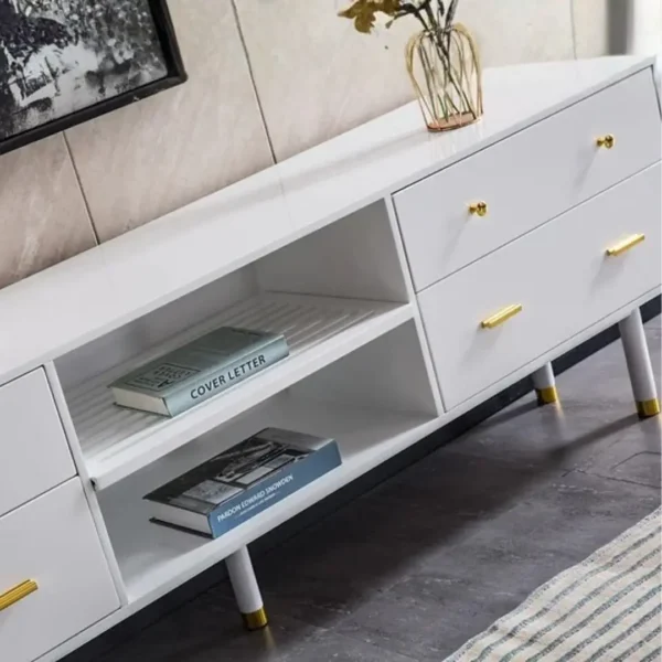 White TV Stand TV005 by Artisan Furniture - Image 7