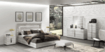High Gloss Lacquer Carrara Grey Dresser/Chest/Mirror i30661 By ESF Furniture 11
