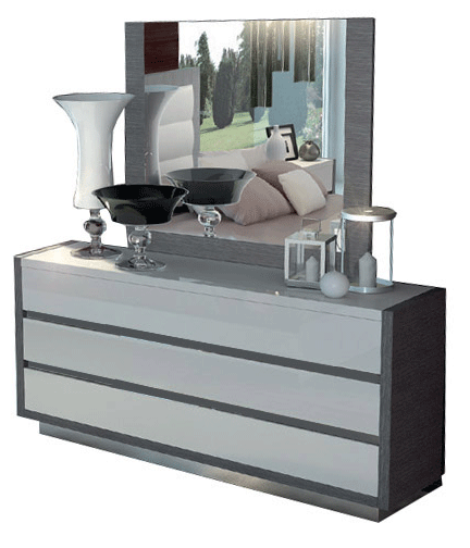 High Gloss Lacquer, Mat Mangano Dresser/Chest/Mirror i11556 By ESF Furniture
