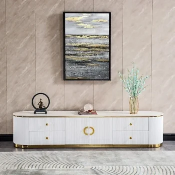 White TV Stand TV008 by Artisan furniture