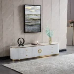 White TV Stand TV008 by Artisan furniture - Image 3