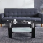 A08-2 Glass Top Wood Table Coffee Table by Artisan furniture - Image 3