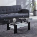 A08-2 Glass Top Wood Table Coffee Table by Artisan furniture - Image 4