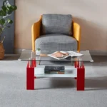 A08-2 Glass Top Wood Table Coffee Table by Artisan furniture - Image 7